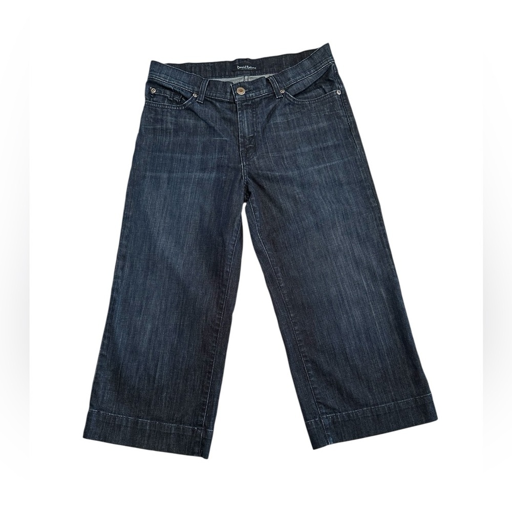 David Kahn Jeanswear Blue Denim CAPRI Jeans Womens Size 6 Zip Button - Picture 2 of 15